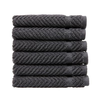 Linum Home - Herringbone 6-Pc. Washcloth Set