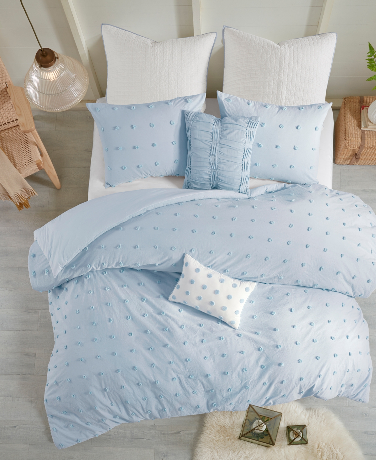 Intelligent Design Brooklyn Jacquard Cotton -Pc. Duvet Cover Set