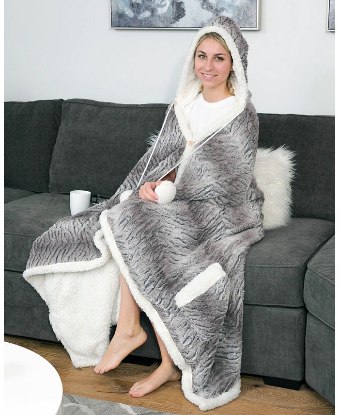 Chic Home Meirav 51x71 Hooded Snuggle & Reviews Blankets & Throws