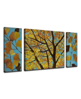 Ready2HangArt 'Ginkgo' 3 Piece Abstract Canvas Wall Art Set,30x60" - Macy's