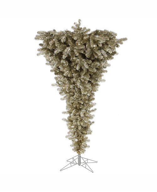Vickerman 5.5 ft Champagne Upside Down Artificial Christmas Tree Unlit & Reviews - All Holiday ...