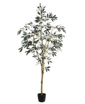 Vickerman 6' Artificial Potted Olive Tree With 777 Leaves And 57 Berries