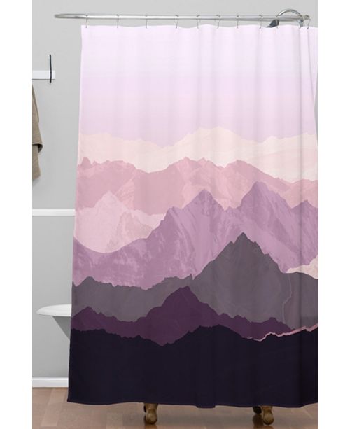 plum and green shower curtain