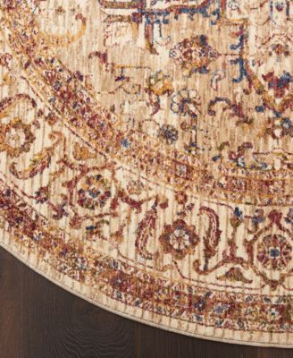 Taza Heriz 5' Round Area Rug