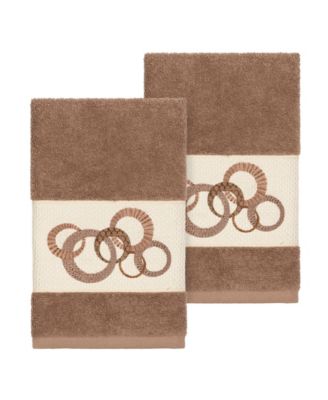 Annabelle 2-Pc. Embellished Hand Towel Set