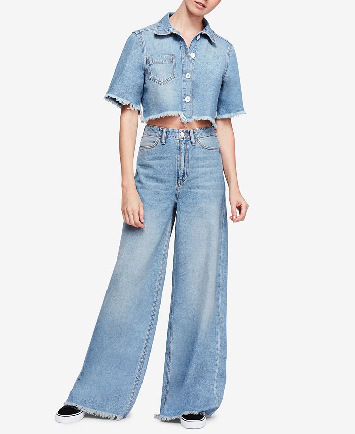 Free People Dust in the Wind Cotton Top & Jeans Set - Macy's