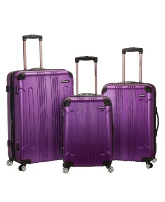 purple hard shell luggage sets