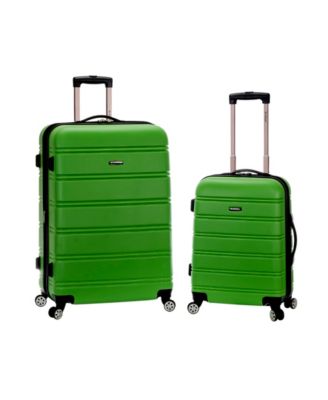 rockland melbourne 2 piece hardside spinner luggage set