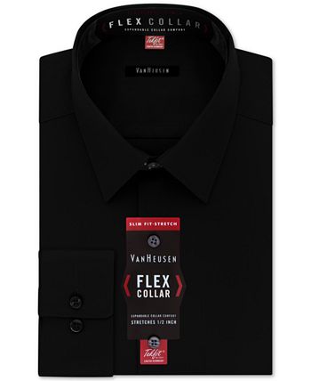 Van Heusen Men's Flex Collar Slim Fit Stretch Dress Shirt, Royal