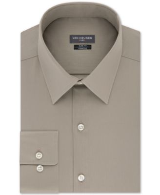 Van Heusen Men's Slim-Fit Flex Collar Stretch Solid Dress Shirt - Macy's