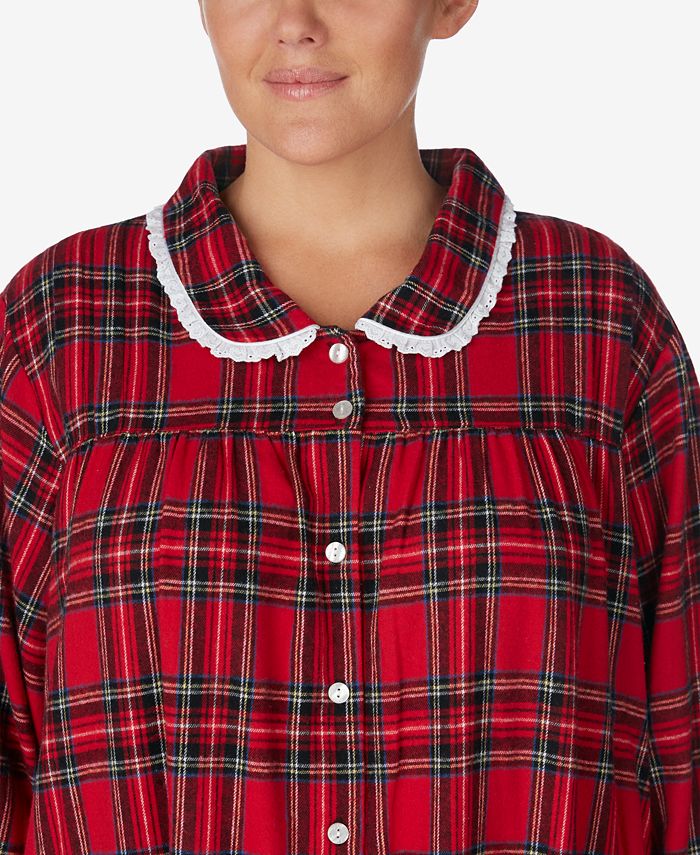Lanz of Salzburg Plus Size Printed Cotton Flannel Nightgown Macy's