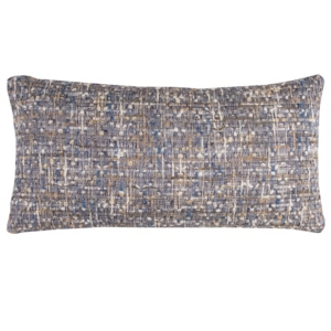 Rizzy Home Heathered Polyester Filled Decorative Pillow, 14" X 26" In Blue