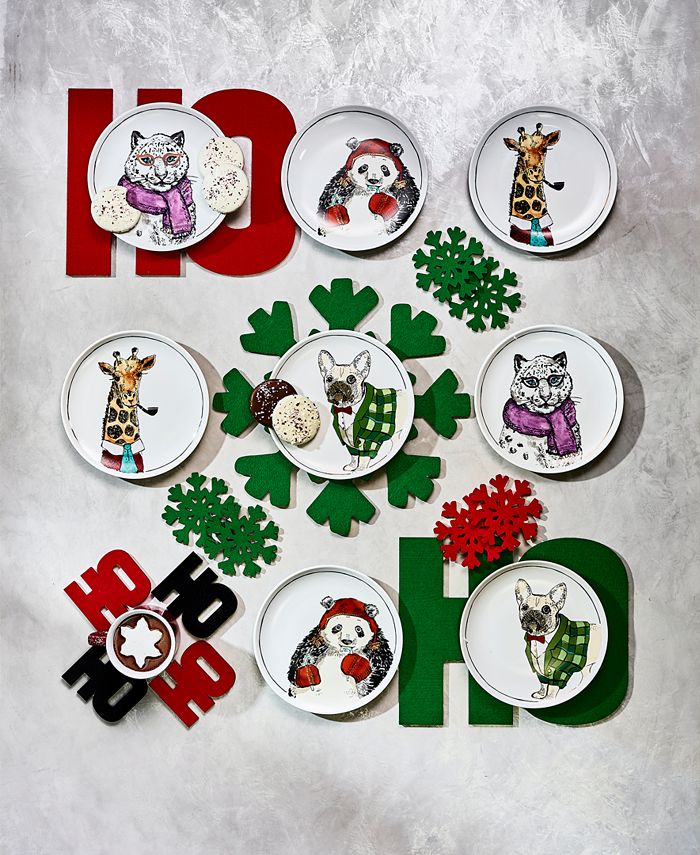 The Cellar Leopard Salad Plate, Created for Macy's Macy's