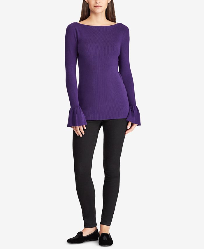 Lauren Ralph Lauren Bell-Sleeve Sweater - Macy's