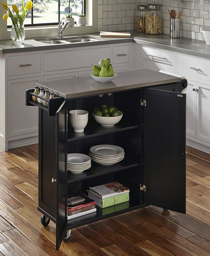 Home Styles Liberty Kitchen Cart with Stainless Steel Top & Reviews Furniture Macy's