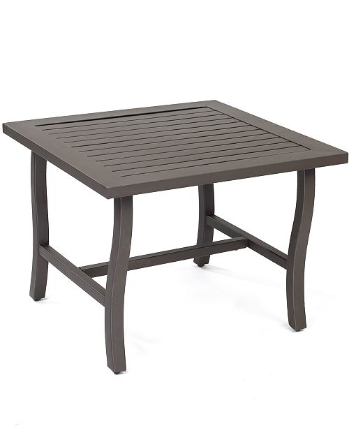 Furniture CLOSEOUT! Aluminum 24" Square Outdoor End Table, Created for