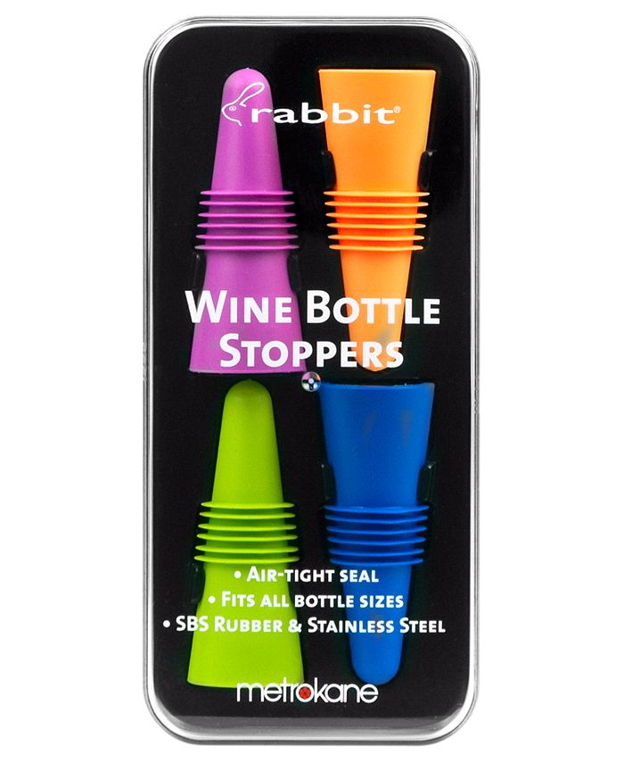 Metrokane Barware, Set of 4 Rabbit Wine Bottle Stoppers Macy's
