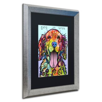 Trademark Global Dean Russo 'Dog Is Love' Matted Framed Art, 16