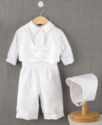 Lauren Madison Baby Suit, Baby Boys Christening Suit with Matching Hat ...