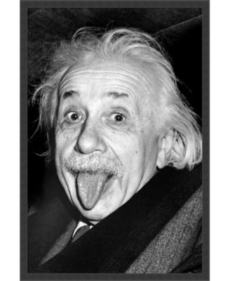 Amanti Art - Albert Einstein - Funny Face- 25x37 Framed Art Print