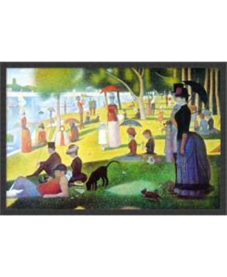 Amanti Art - Sunday Afternoon on the Island of La Grande Jatte, 1884-1886 37x25 Framed Art Print