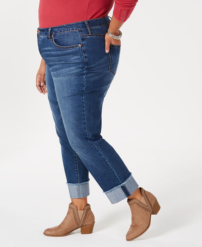 Style & Co Cotton Plus Size Boyfriend Jeans, Created for Macy's Macy's — free download