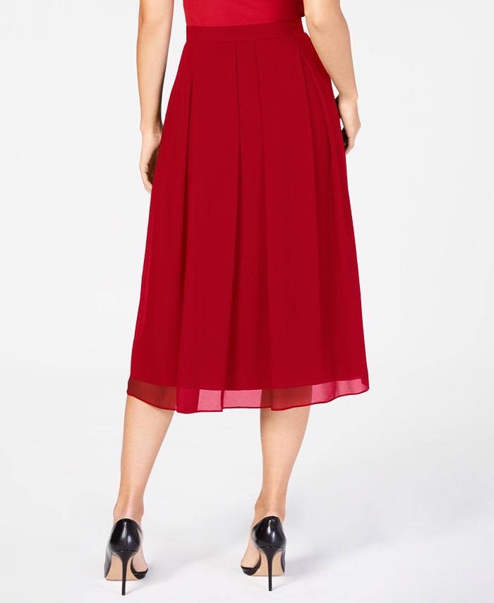 Anne Klein Pleated Midi Skirt - Macy's