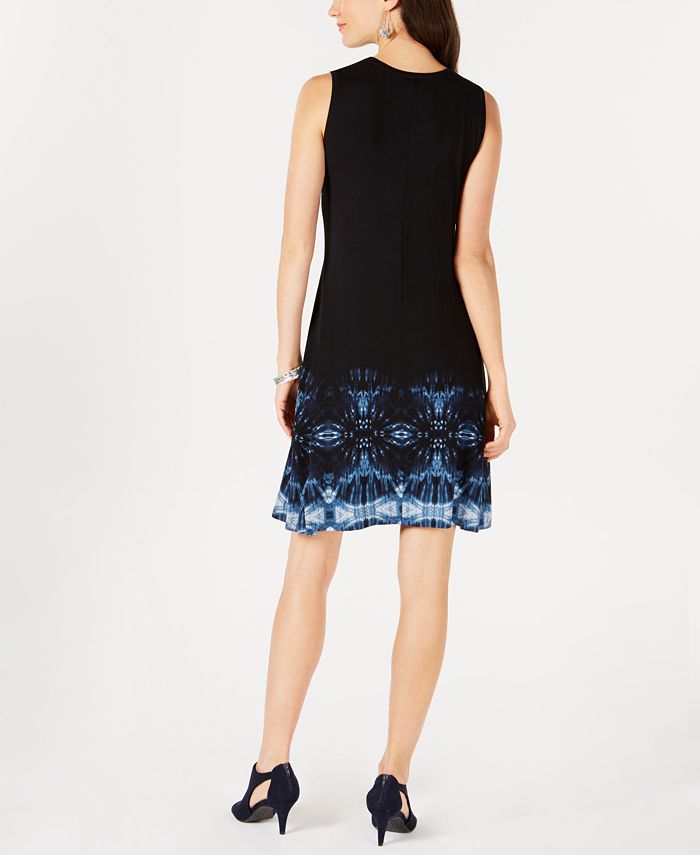 Style & Co Petite Border-Print Swing Dress, Created for Macy's - Macy's