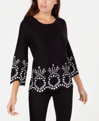 Alfani - Petite Jacquard Sweater