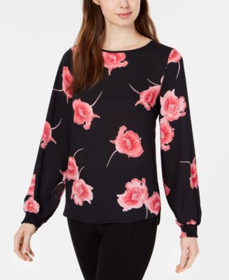 Bar III Printed Blouse, Created For Macy's - Macy's