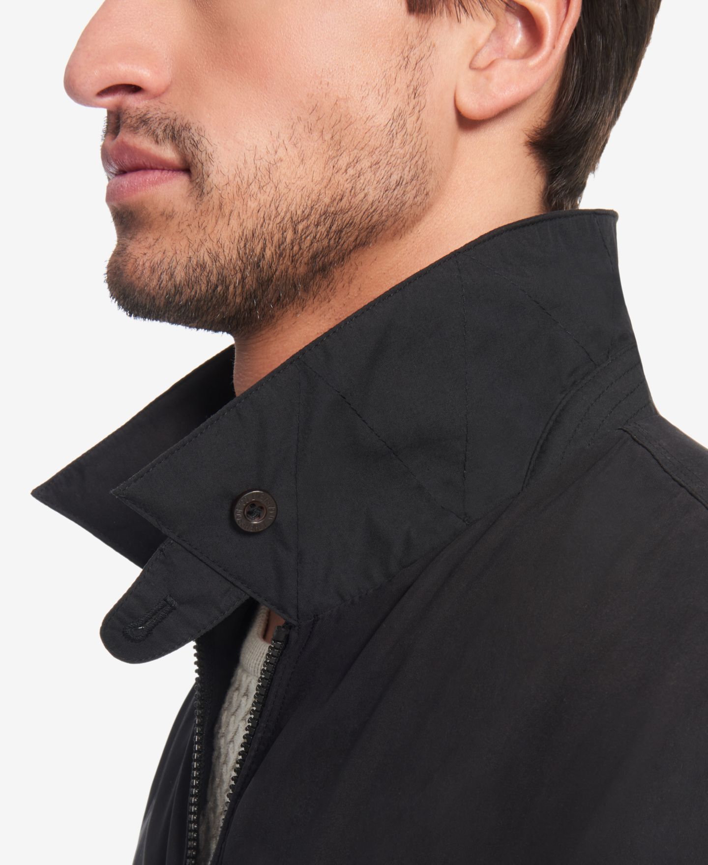 Мужская куртка Weatherproof Big & Tall Lightweight Full-Zip Bomber, цвет: Чёрный — фото 3