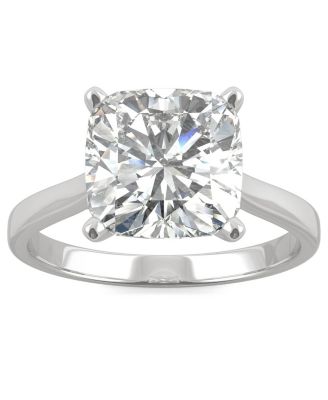 Moissanite Cushion Solitaire Ring (3-1/3 ct. tw.) in 14k White, Yellow or Rose Gold