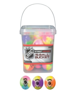Franklin Sports Nhl Extreme Color Street Hockey Ball Bucket In Multi