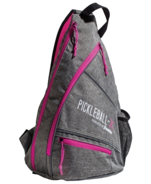 Franklin Sports Pickleball-x Elite Performance Sling Bag - Official Bag Of The Us Open In Gray Pink