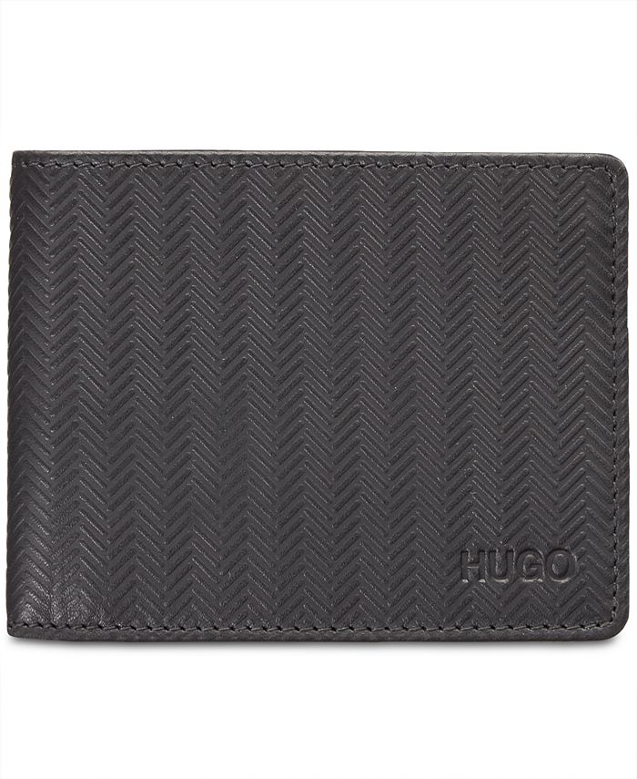Hugo Boss Men's Subway Herringbone Leather Wallet - Macy's