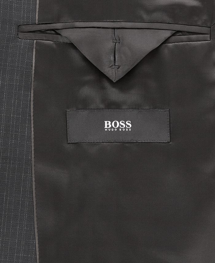 Hugo Boss BOSS Men's Regular/Classic-Fit Patterned Virgin Wool Suit ...