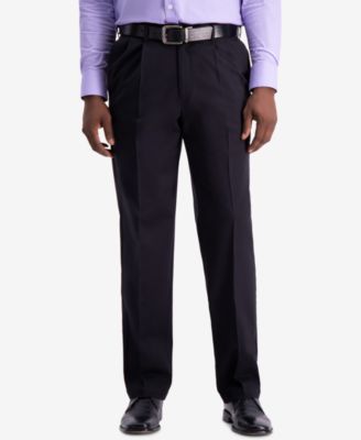 Haggar - Men's W2W PRO Classic-Fit Performance Stretch Non-Iron Pleated Casual Pants