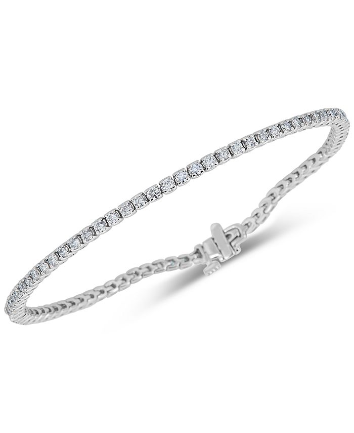 Macy's Diamond Tennis Bracelet (2 ct. t.w.) in 14k White Gold Macy's