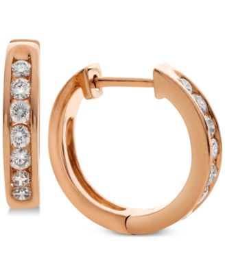 macy's rose gold diamond earrings