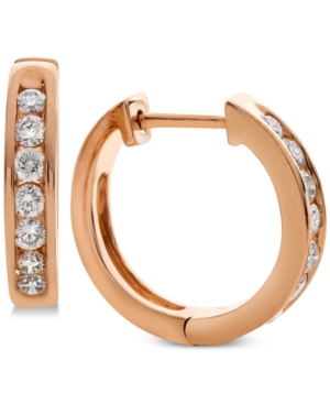 image of Diamond Huggie Hoop Earrings (1/2 ct. t.w.) in 14k Rose Gold