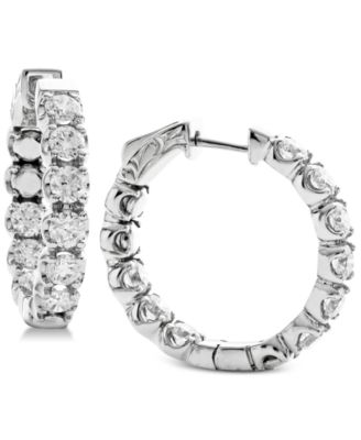 diamond hoop earrings clearance