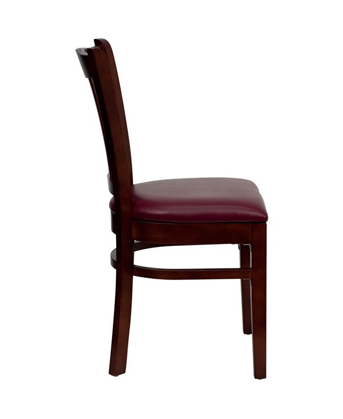 Flash Furniture Hercules Series Vertical Slat Back Mahogany Wood