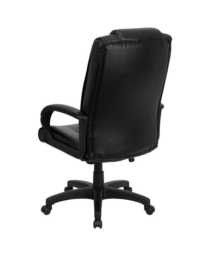 Flash Furniture High Back Black Leather Executive Swivel Chair With ...