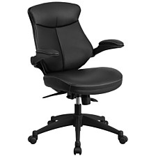 Flash Furniture Mid Back Black Glove Vinyl Executive Swivel Chair