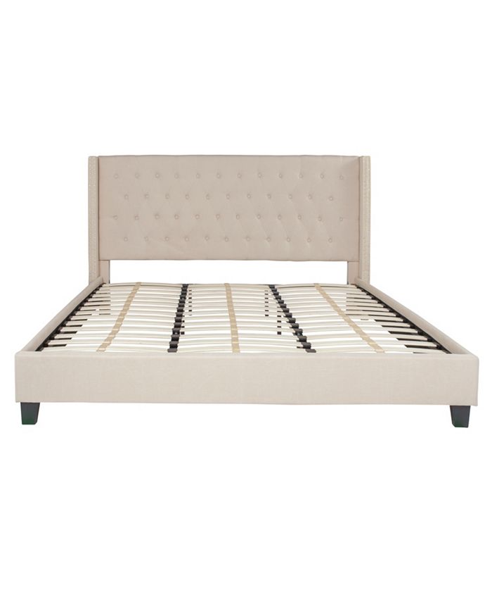 Flash Furniture Riverdale King Size Tufted Upholstered Platform Bed In ...