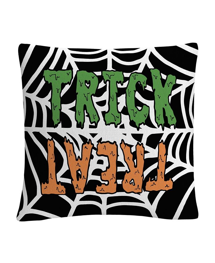 ABC Trick Or Treat Web Halloween Decorative Pillow, 16 x 16