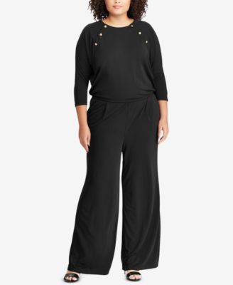Lauren Ralph Lauren - Plus Size Rivet-Trim Jumpsuit