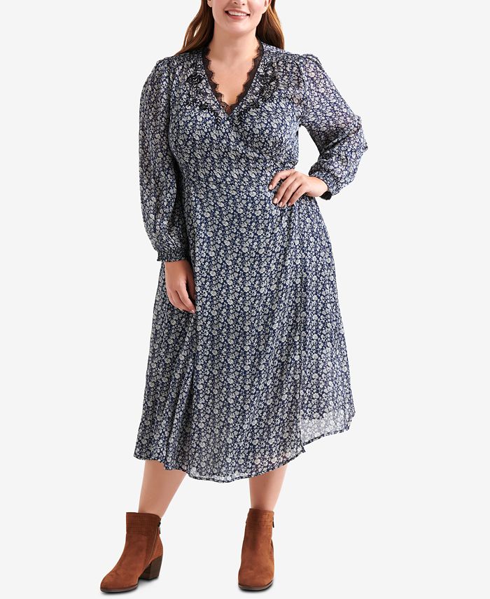 Lucky Brand Trendy Plus Size Embroidered Dress & Reviews - Dresses ...