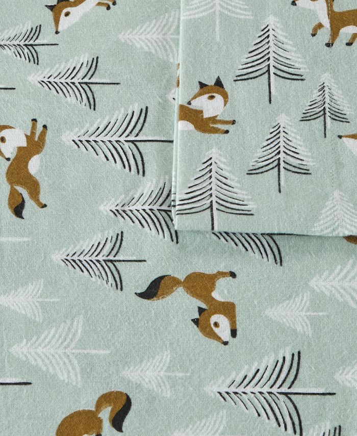 Intelligent Design Novelty Printed Flannel 3Pc. Sheet Set, Twin Macy's