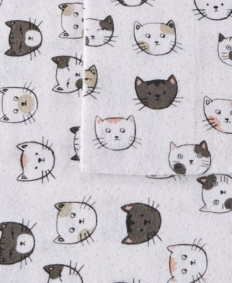 Novelty Printed Flannel 4-Pc. Sheet Set, Full